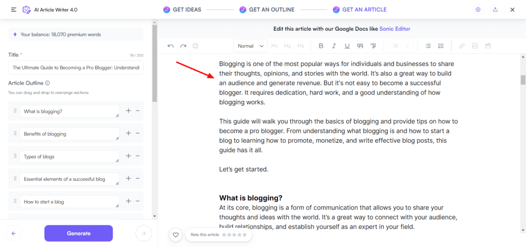 Writesonic Review (2026) - Is it Accurate & Cheap? 42 Writesonic Long form Writer Get Article