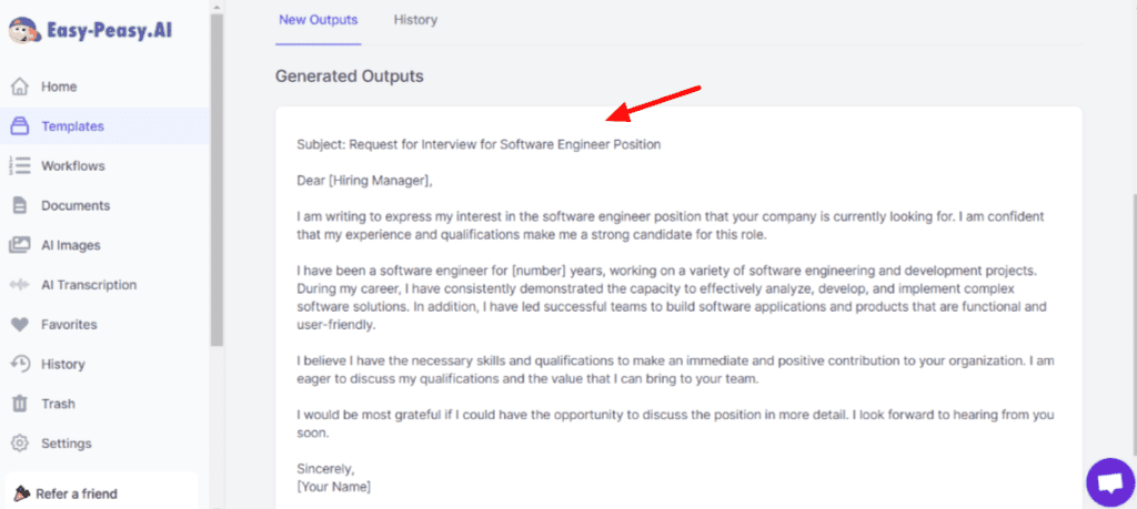 11 Best FREE AI Content Generator Tools (2026) - Free AI Tools For Content Creation 27 EasyPeasy email copy