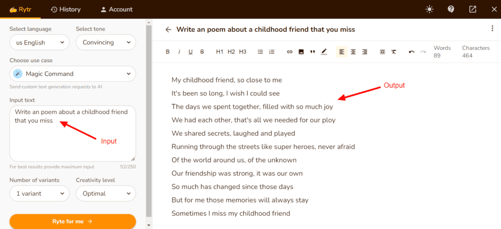 11 Best FREE AI Content Generator Tools (2026) - Free AI Tools For Content Creation 7 Rytr Magic Command