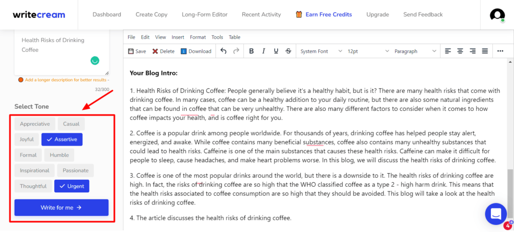 Writecream Review (2026) - Is Lifetime Deal Worth It? 5 Writecream Tones