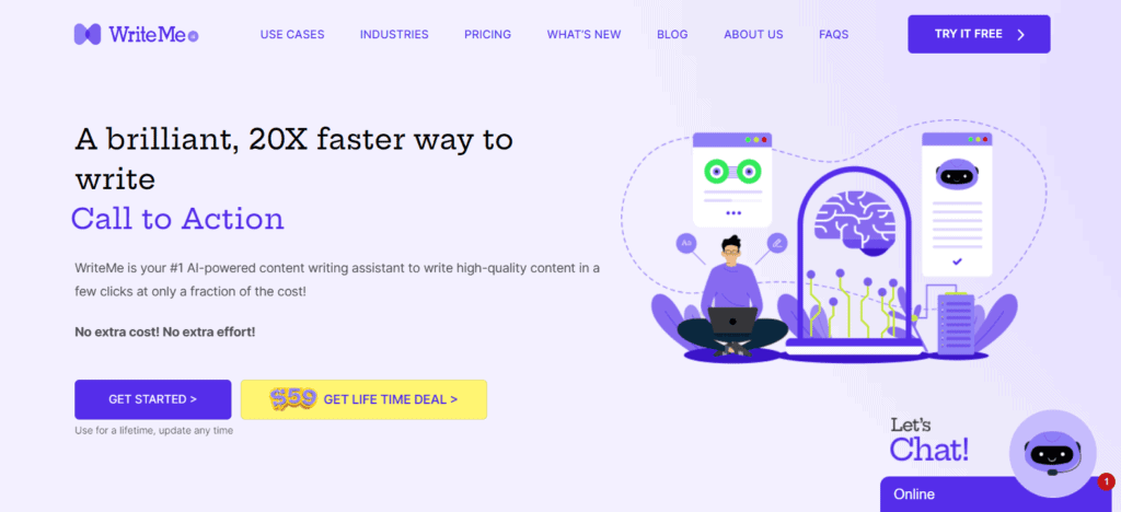 11 Best FREE AI Content Generator Tools (2026) - Free AI Tools For Content Creation 19 Writeme homepage
