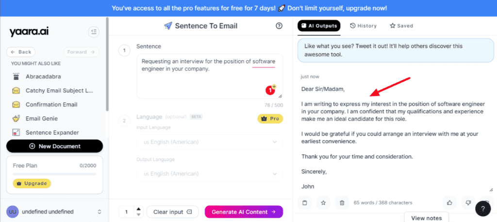 11 Best FREE AI Content Generator Tools (2026) - Free AI Tools For Content Creation 21 Yaara Email Copy