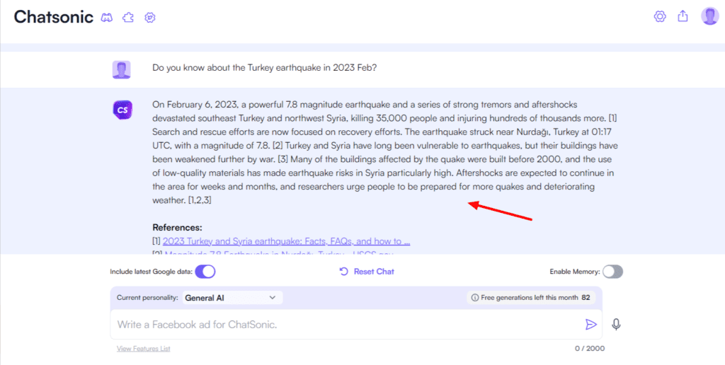 Chatsonic Google Search Integration
