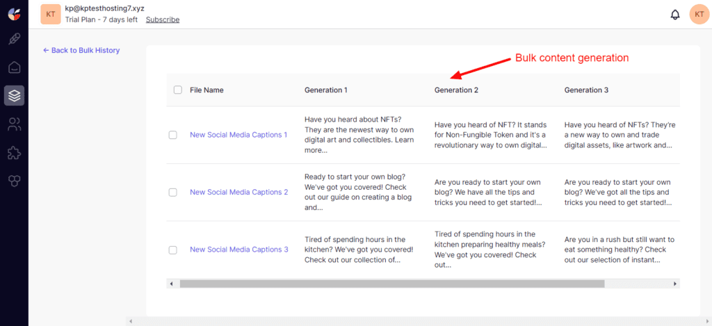 11 Best FREE AI Content Generator Tools (2026) - Free AI Tools For Content Creation 44 Copysmith bulk content generation
