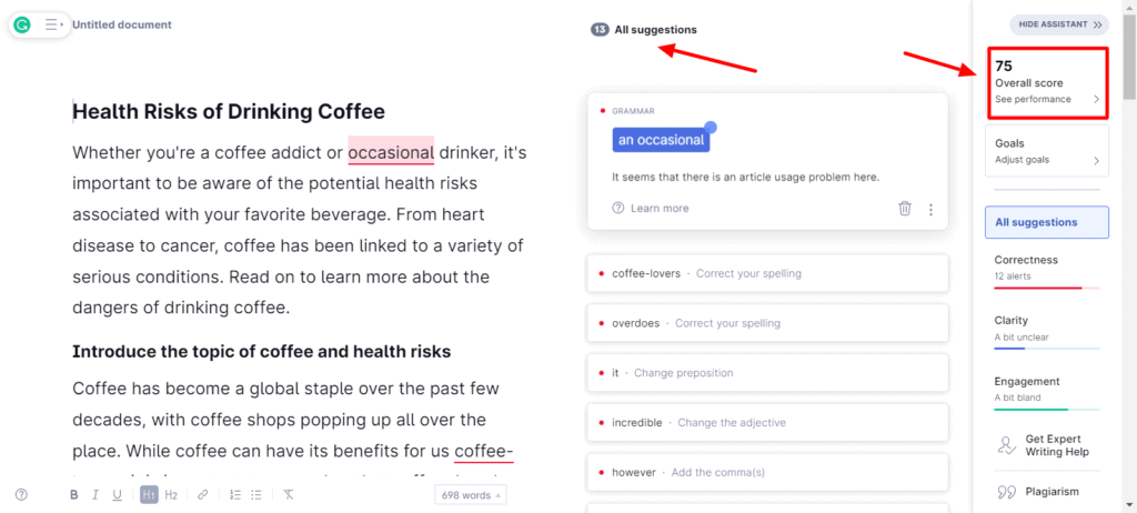 Jasper AI Grammar Check