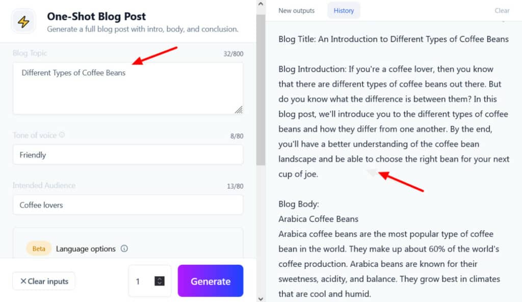 11 Best FREE AI Content Generator Tools (2026) - Free AI Tools For Content Creation 41 Jasper AI One Shot Blog Post