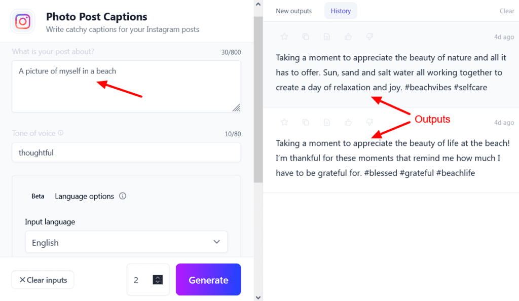 Jasper AI Photo Post Captions