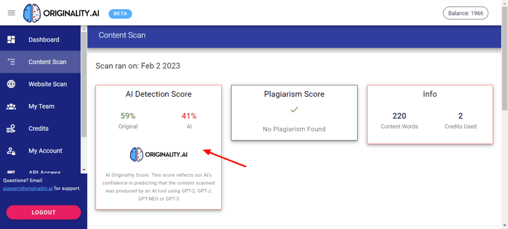 Originality AI Detector