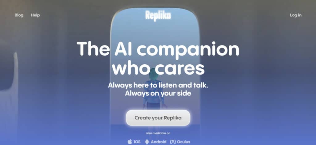 Replika homepage