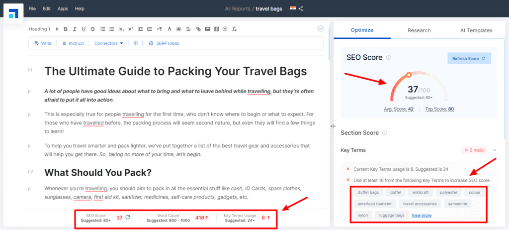 11 Best FREE AI Content Generator Tools (2026) - Free AI Tools For Content Creation 38 Scalenut-SEO-Optimizer