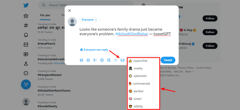 9 Best ChatGPT Extensions (2026) - It's ChatGPT On Steroids 8 New tweet with TweetGPT