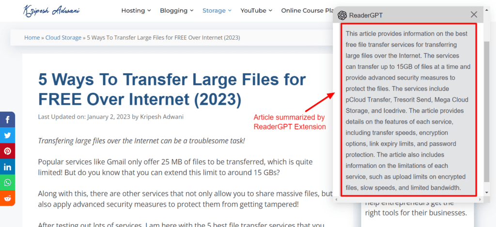 9 Best ChatGPT Extensions (2026) - It's ChatGPT On Steroids 2 ReaderGPT Summary
