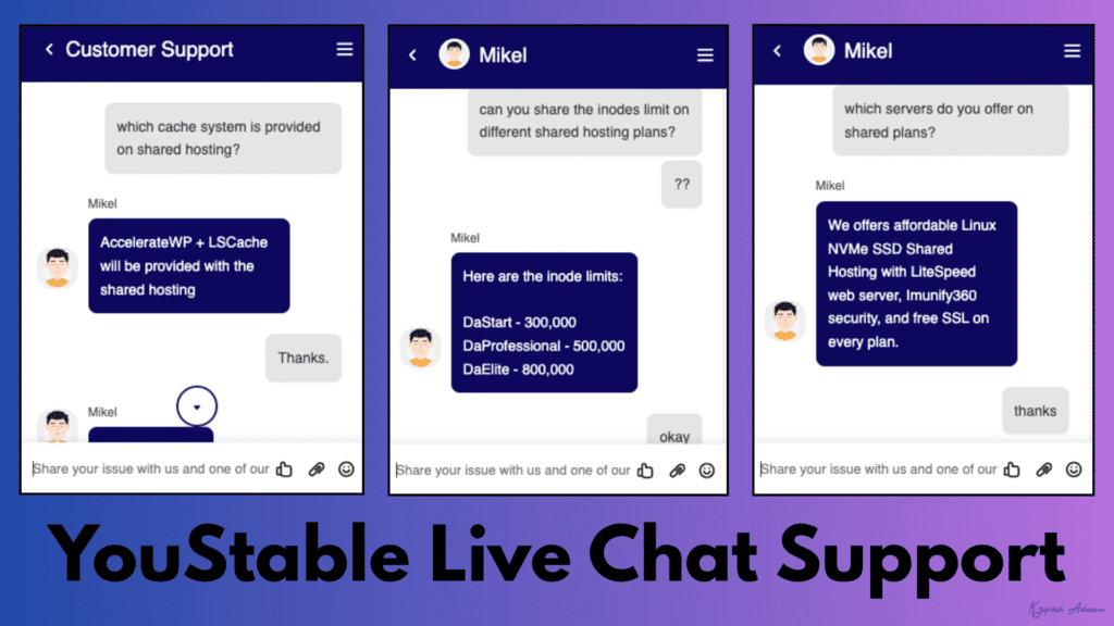 YouStable Review August 2026 - Is It the Best Host for Indian Users? 10 YouStable live chat support