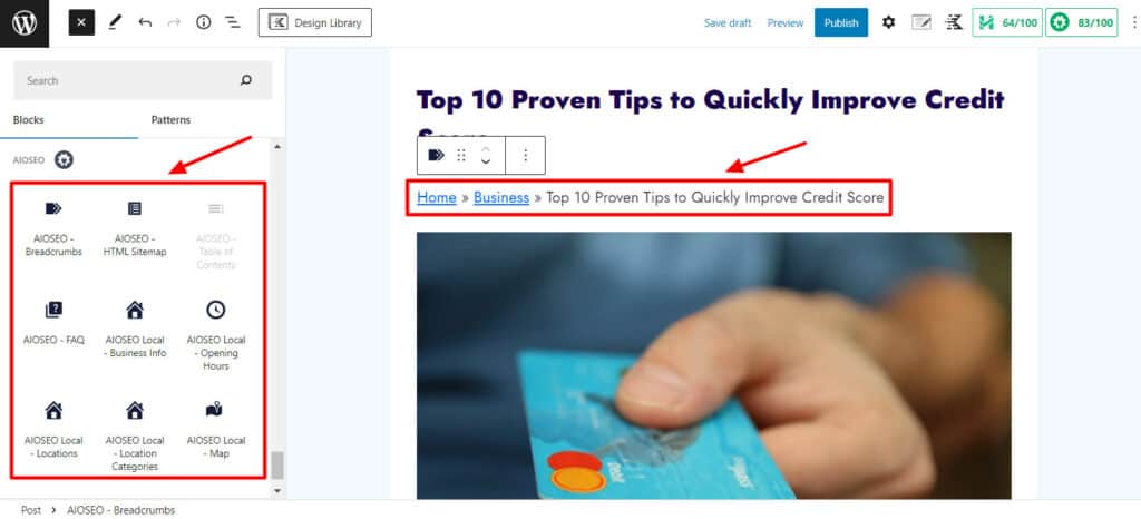 All In One SEO Review (2026) - Is This Worth Paying? 28 AIOSEO - Breadcrumbs block