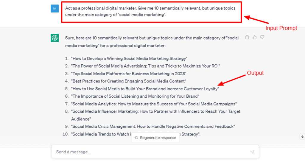 ChatGPT SEO Topical authority - topic generation