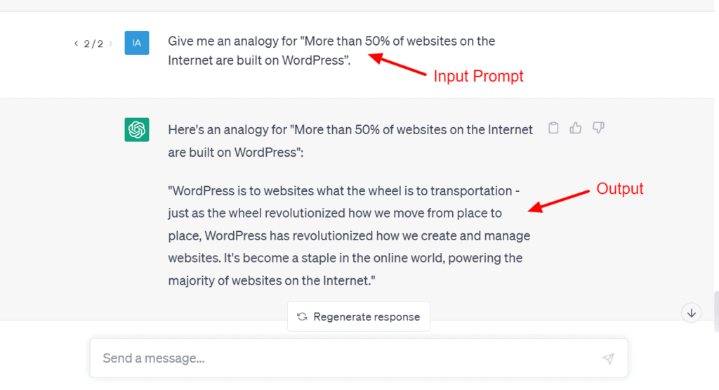 Generating analogies with ChatGPT