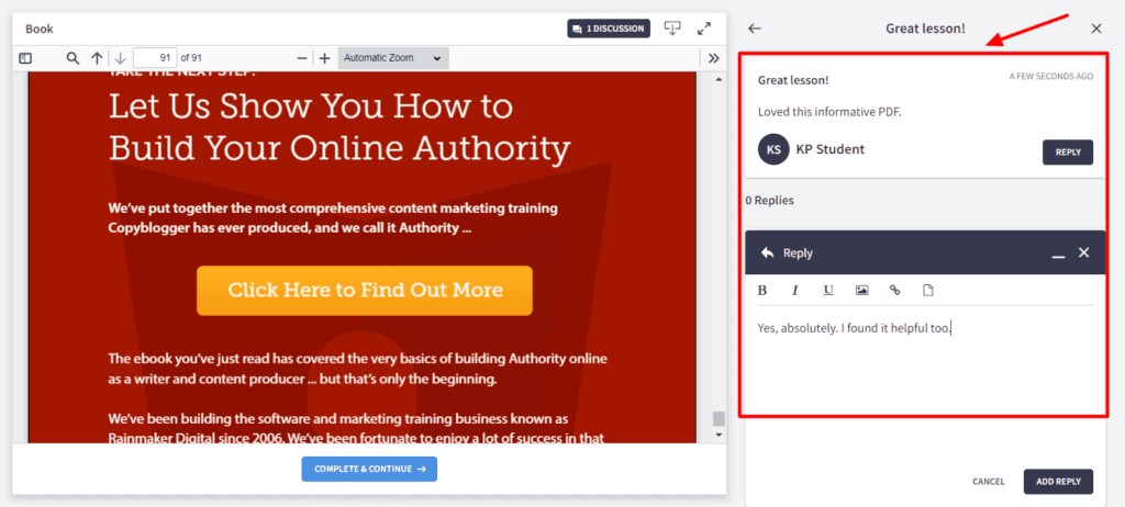 Teachable Discussions
