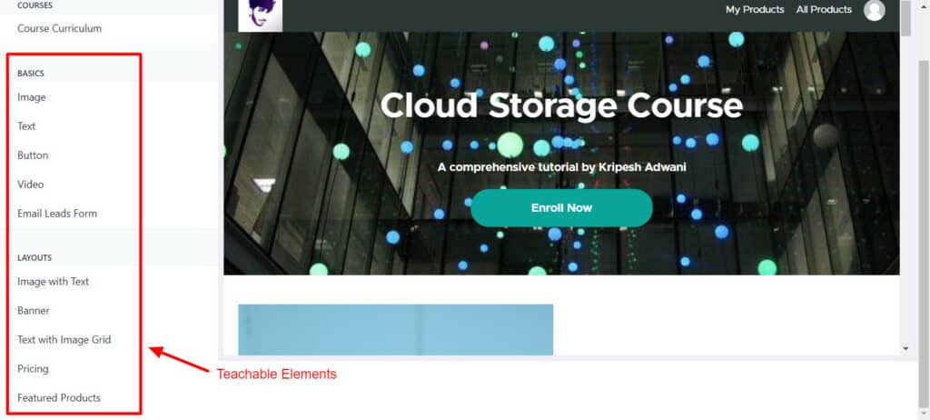 Teachable Landing Page Builder