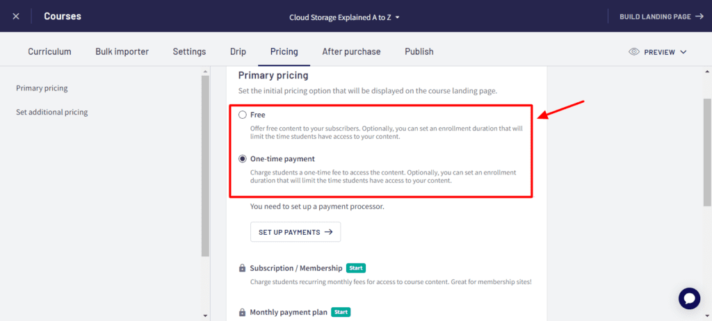 Thinkific Student Payment Models