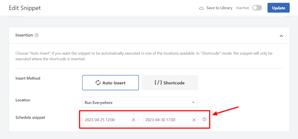 WPCode Review (2026) - Secret Of Blazing Fast Speeds 13 WPCode - Scheduling