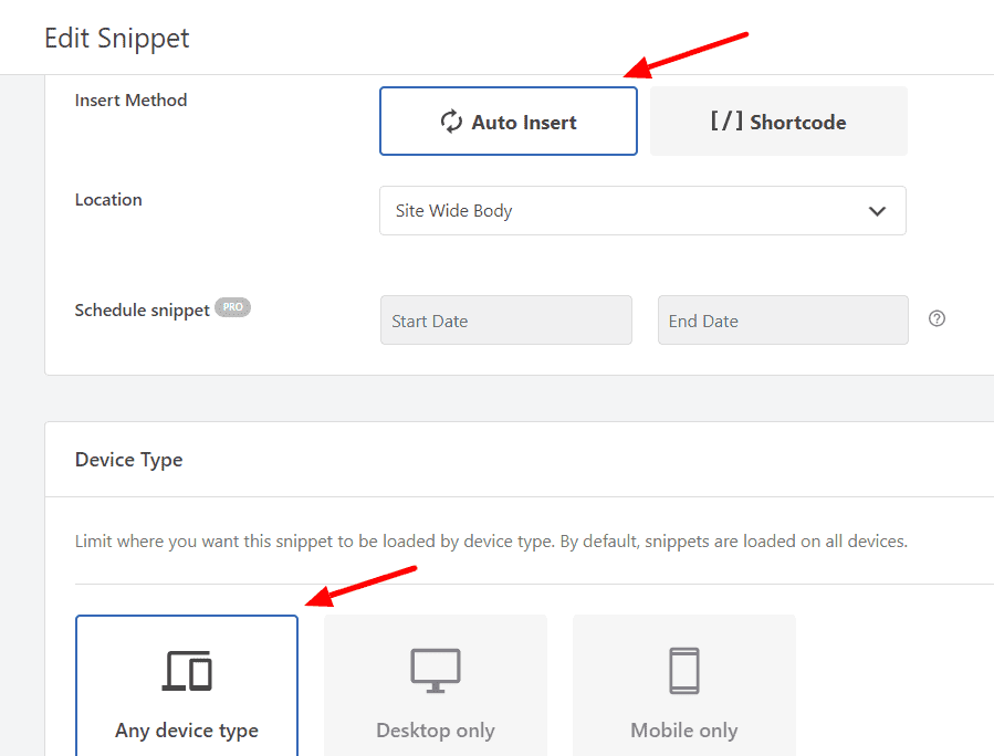 WPCode Review (2026) - Secret Of Blazing Fast Speeds 5 WPCode Snippet Insertion Settings
