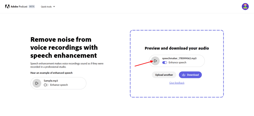 Adobe Enhance Speech