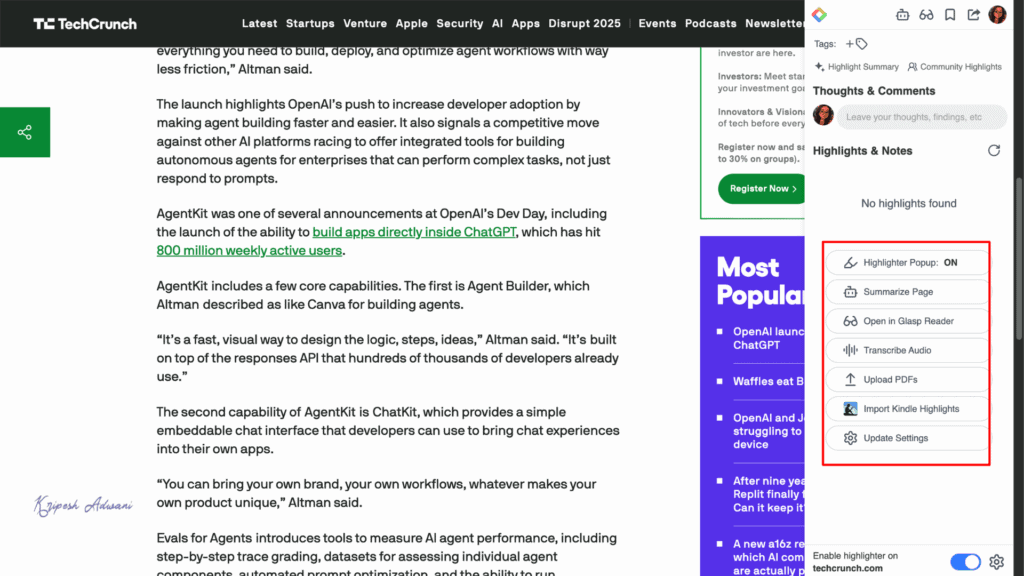 11 BEST AI Chrome Extensions (2026) - Everyone Should Use This 17 Glasp UI