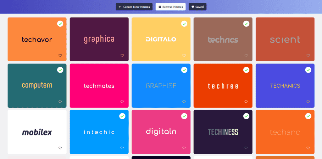 Namelix domain names