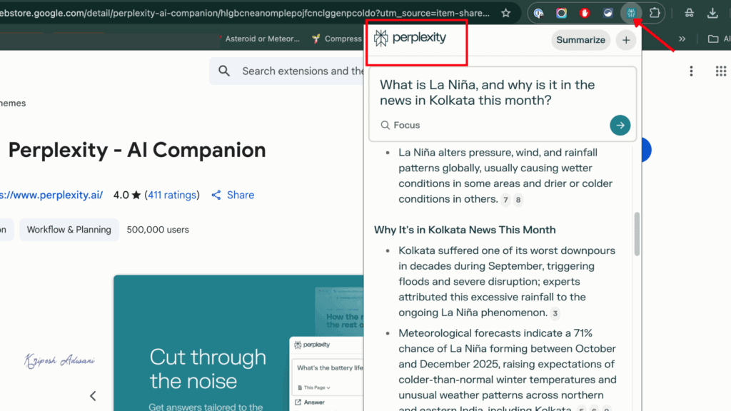 11 BEST AI Chrome Extensions (2026) - Everyone Should Use This 5 Perplexity UI