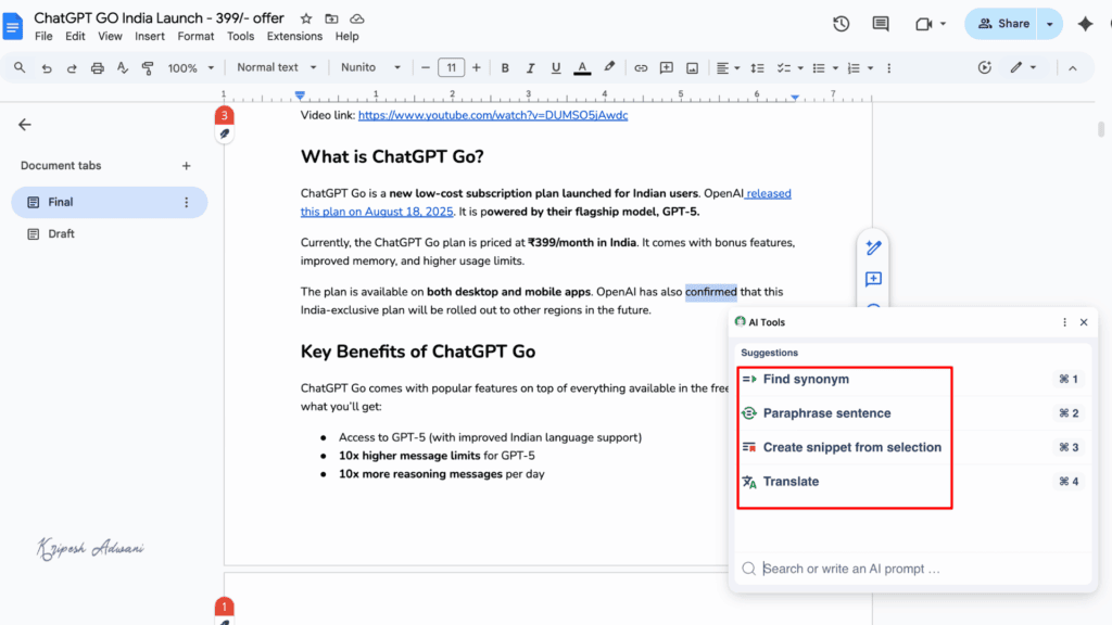 11 BEST AI Chrome Extensions (2026) - Everyone Should Use This 11 QuillBot UI