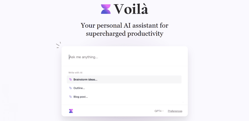 Voila Review (2026) - AI to Supercharge Your Productivity! 1 Voila review - homepage