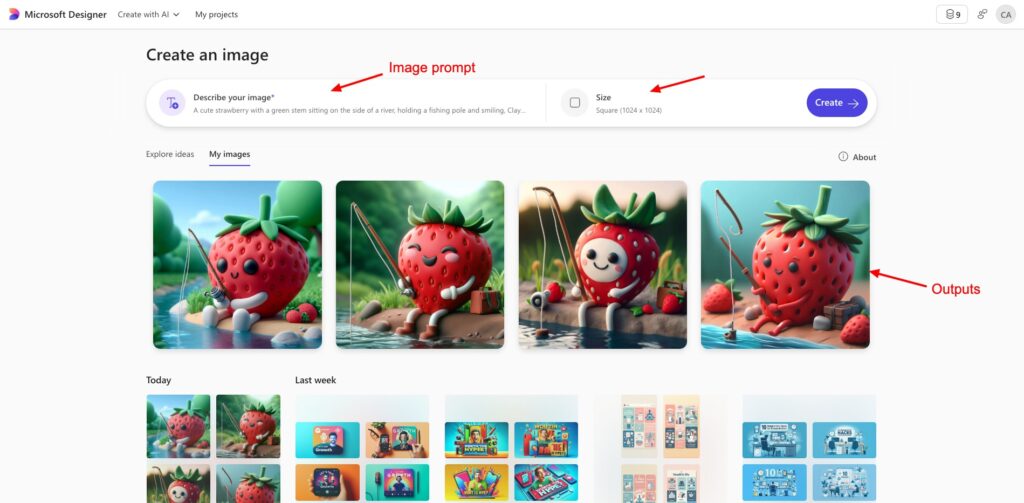 Generating images with Microsoft Copilot Designer