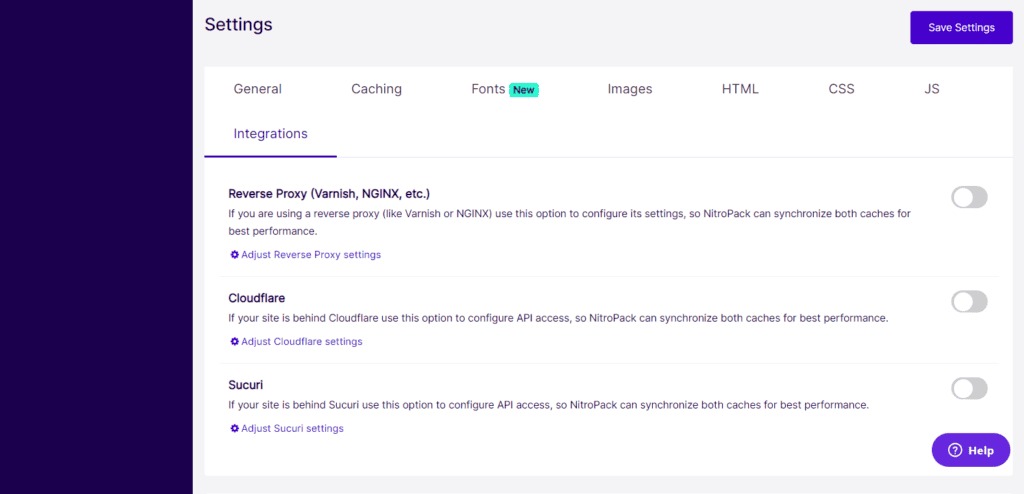 NitroPack Integrations