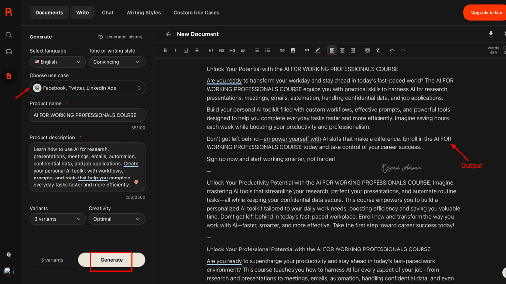 rytr-free-ai-tools-interface
