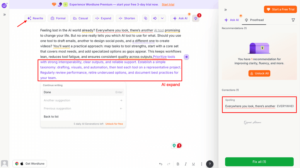 wordtune-free-ai-tools-interface
