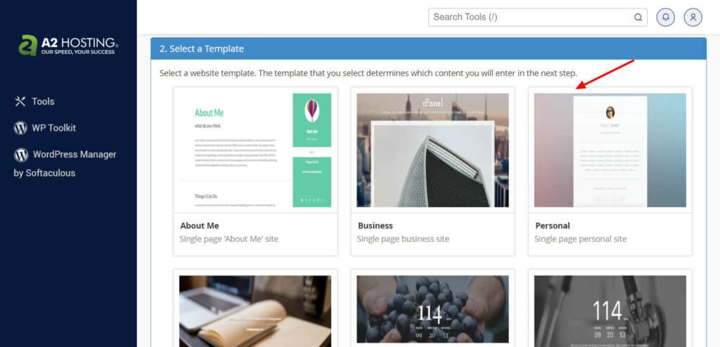 5 Best cPanel Hosting For 2026 (Real Test Comparison) 9 A2 Hosting cPanel Site Publisher Templates