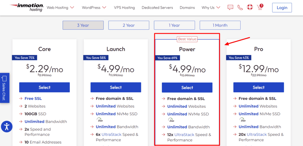 InMotion Pricing plans