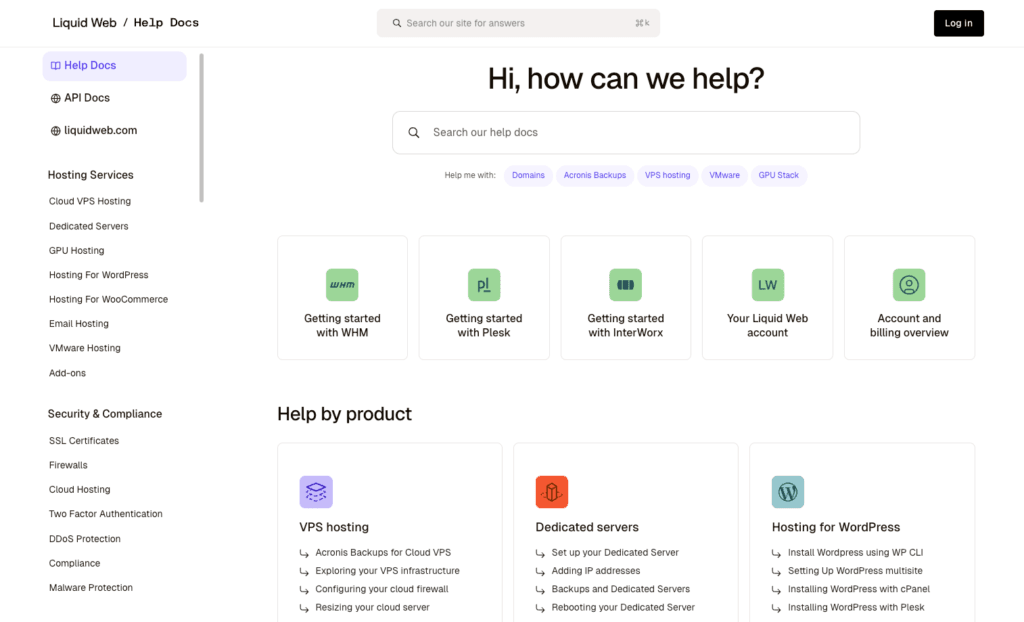 Liquid Web knowledge base