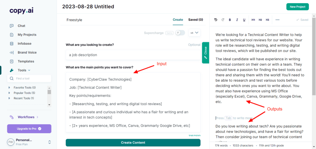 Top 22 Best AI Tools for Small Business (2026) 4 CopyAI Job Description