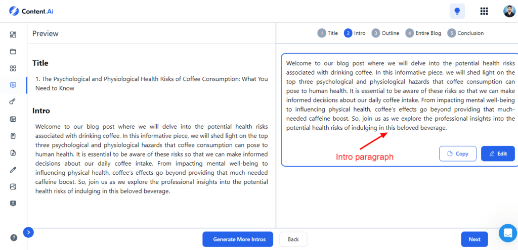 GoZen Content.Ai Review (2026) - Is This Lifetime Deal Good? 31 Generating Intro with Blog Wizard