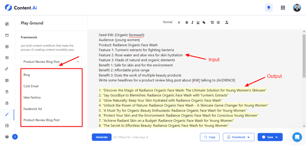 GoZen Content.Ai Review (2026) - Is This Lifetime Deal Good? 39 Gozen Content AI - Playground