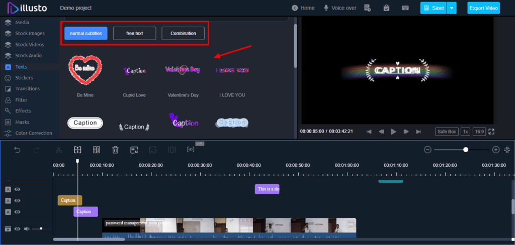 Illusto Text Overlays
