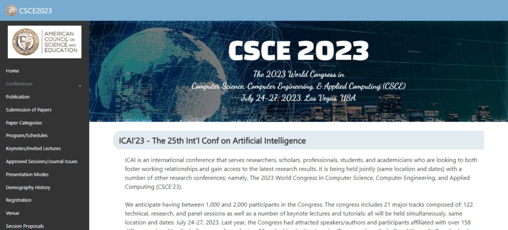 ICAI_23 Conference on Ai