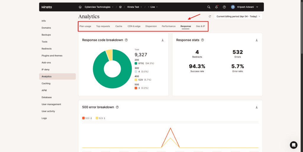 Kinsta - analytics
