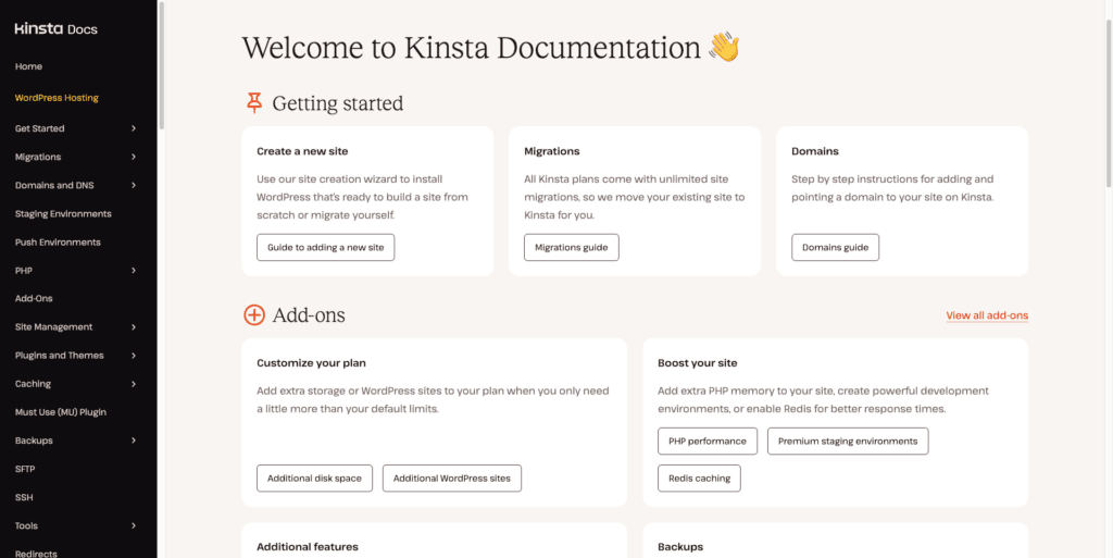 Kinsta knowledge base
