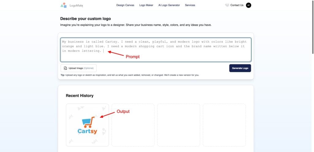 10 Best Free AI Logo Generators (2026) || Design Logo in Minutes 6 LogoMakr - AI Prompt