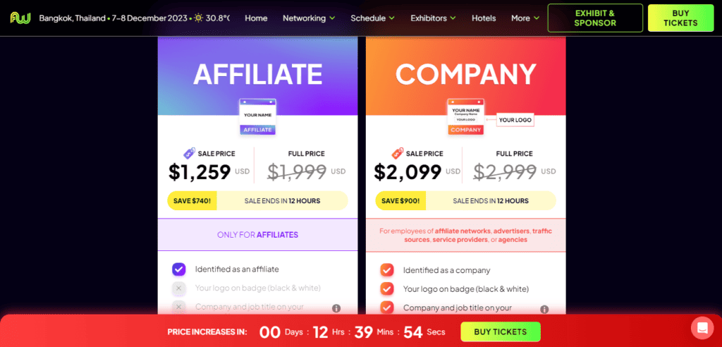 Affiliate World Asia Passes