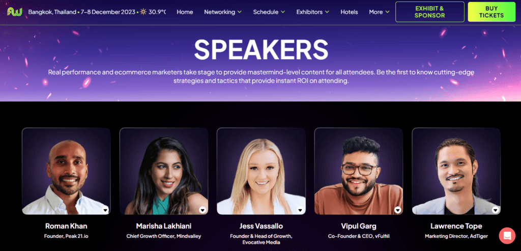 Affiliate World Asia Speakers
