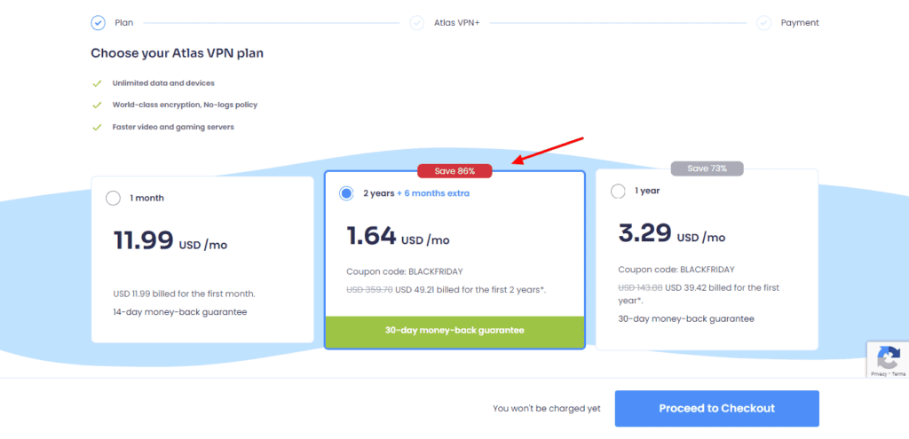 Atlas VPN Black Friday Pricing