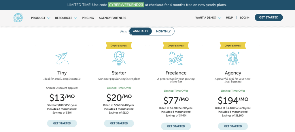 Flywheel Hosting Deal Plans
